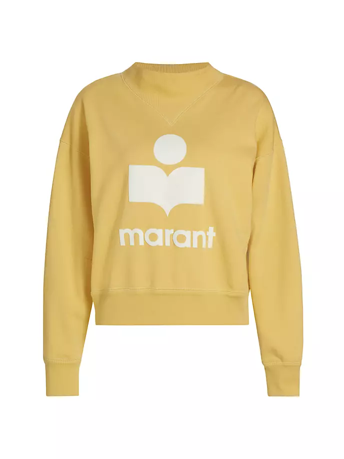 

Толстовка из смесового хлопка с логотипом Moby Isabel Marant Étoile, цвет sunlight ecru