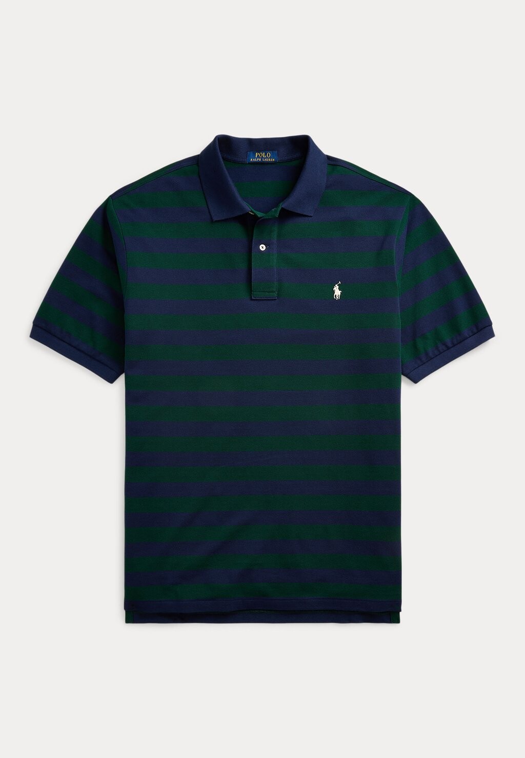 

Поло STRIPED MESH POLO SHIRT Ralph Lauren, темно-зеленый