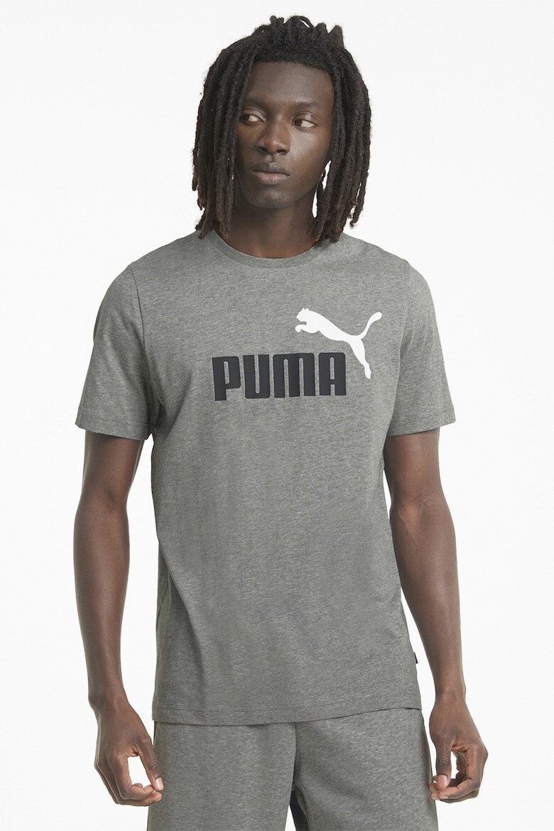 

Хлопковая футболка с логотипом Essentials+ 2 Puma, черный