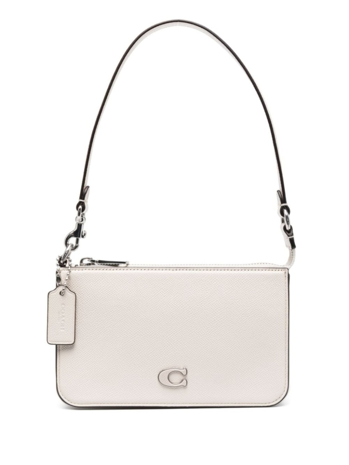 

Coach сумка на плечо Pouch из зернистой кожи, серый