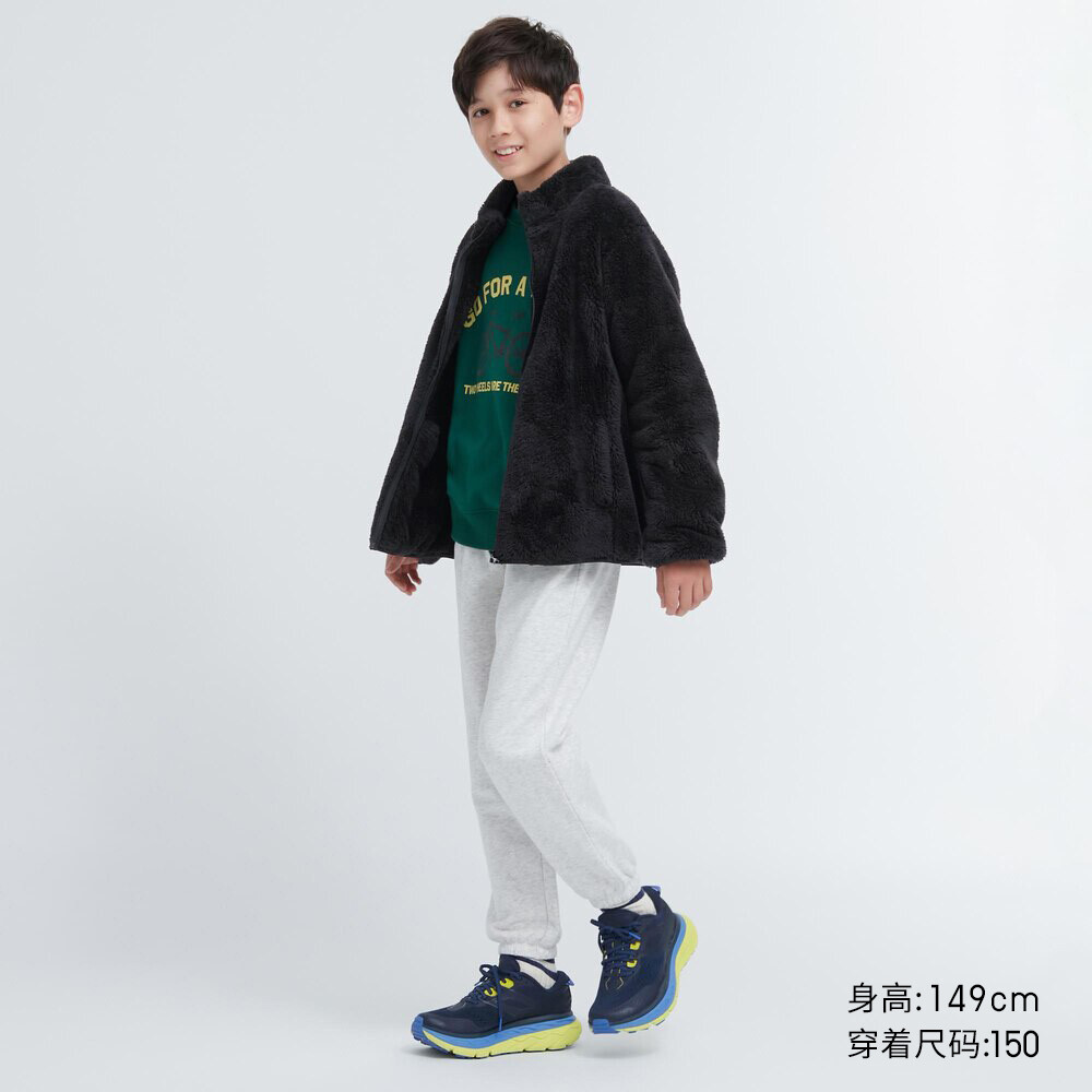 

Куртка Uniqlo унисекс бархатная флисовая на молнии с длинными рукавами, черный