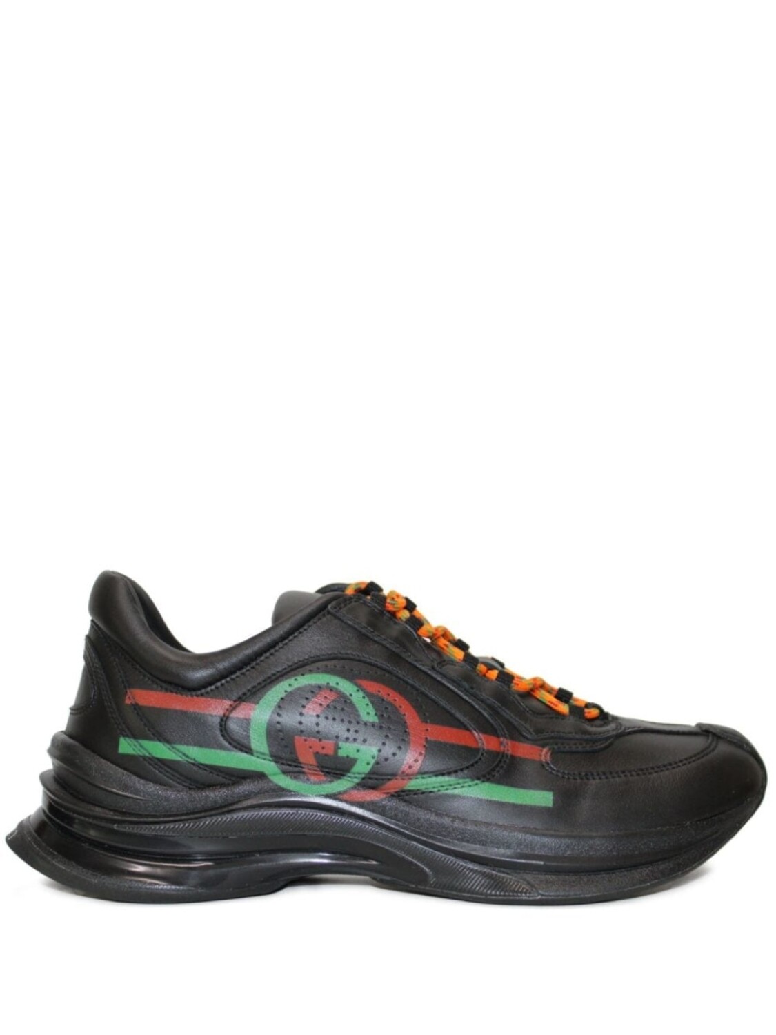 

Кроссовки Gucci Run Lace-up, черный/красный/зеленый