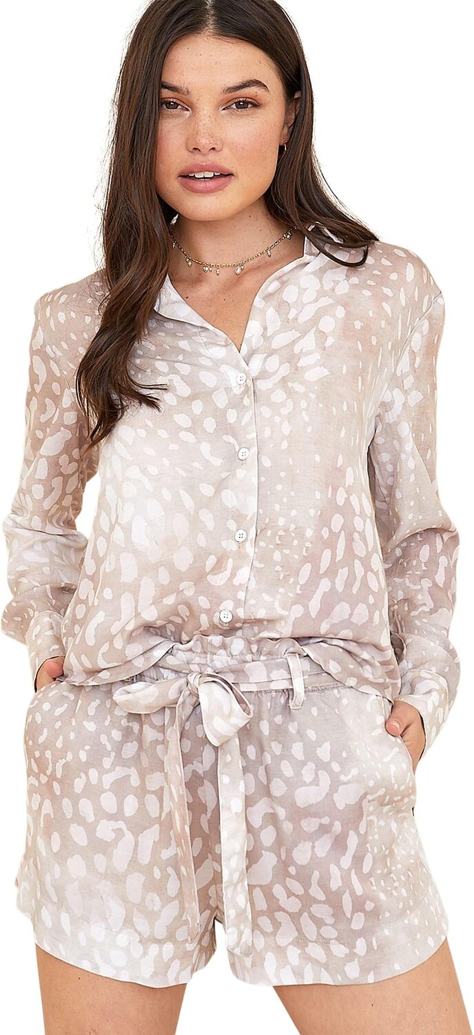 

Рубашка bella dahl Flowy Button-Down, цвет Sand Spots Print