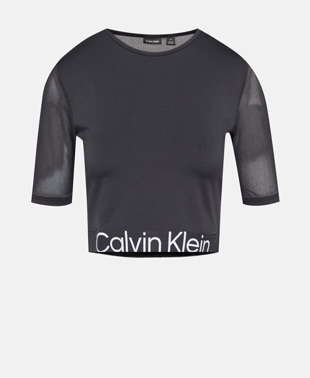 

Укороченный лонгслив Calvin Klein, черный