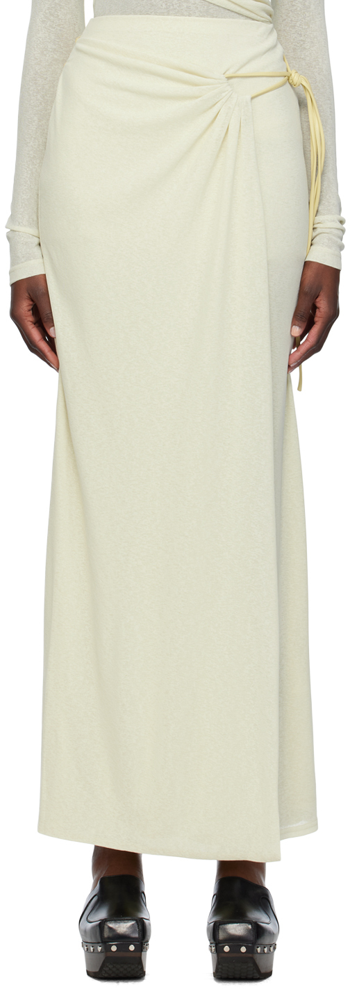 Зеленая длинная юбка Macea Nanushka шерстяная юбка в рубчик на эластичном поясе joseph цвет clay