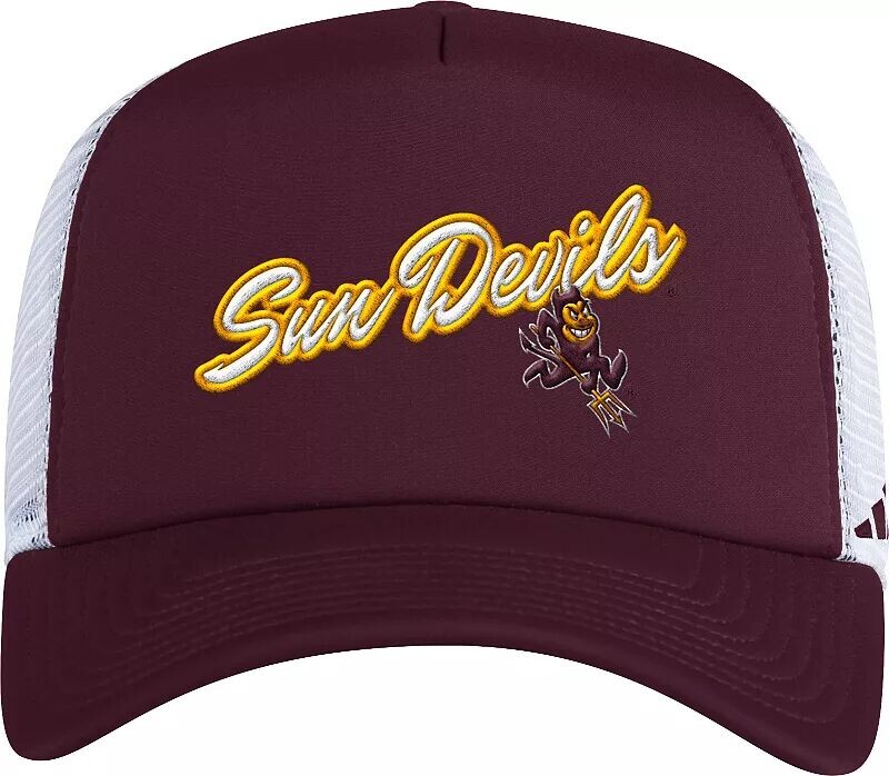 

Мужская кепка Adidas Arizona State Sun Devils Maroon Foam Trucker