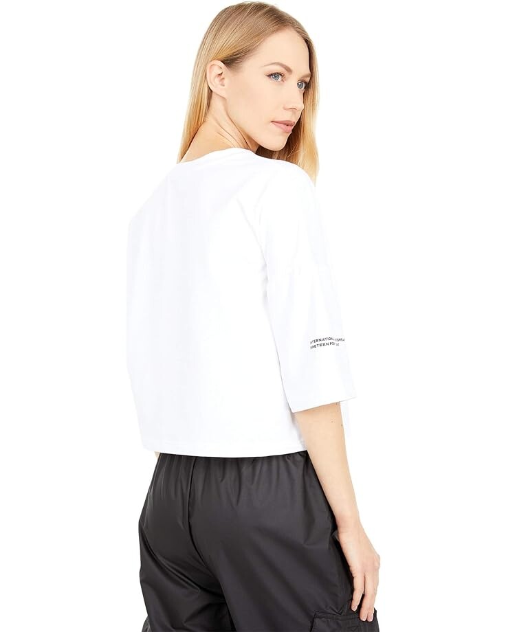 

Футболка PUMA Evide Form Stripe Crop Tee, цвет PUMA White/Black