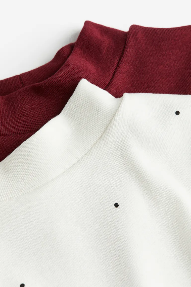 Комплект из 2 блузок с воротником-поло H&M, белый