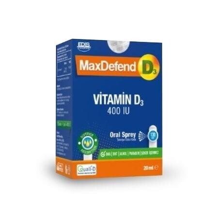 

Maxdefend D3 400 МЕ 20 мл оральный спрей EDİS PHARMA