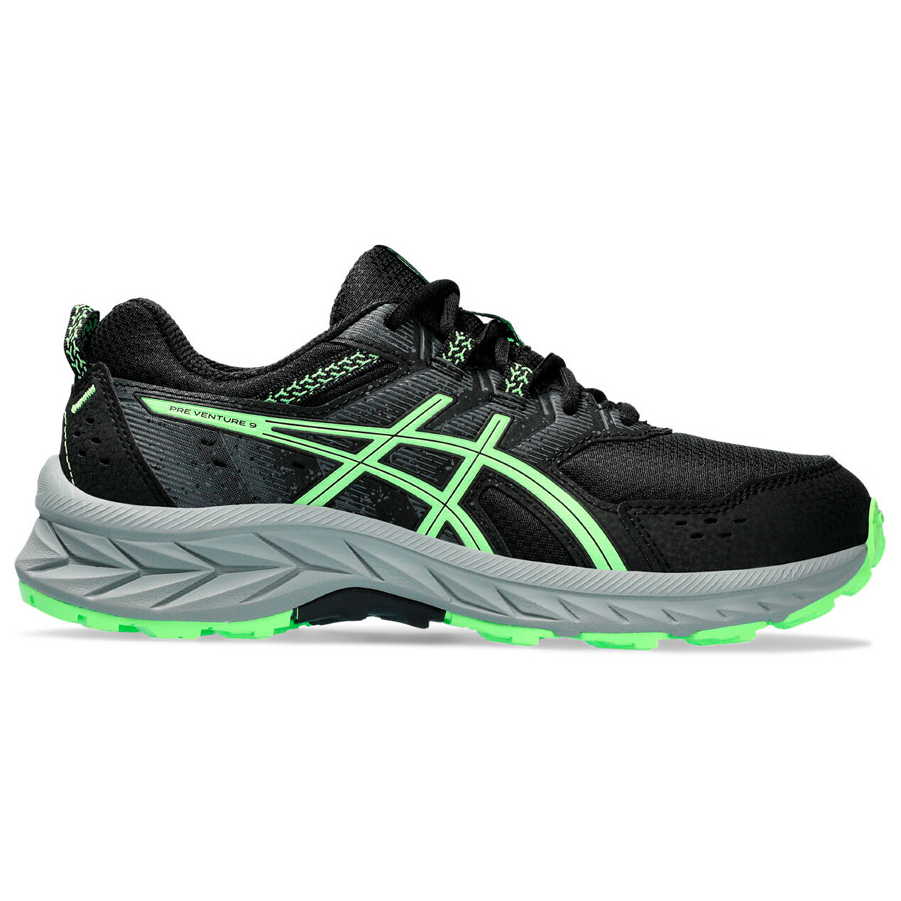 

Мультиспортивная обувь Asics Kid's Pre Venture 9 GS, цвет Black/Illuminate Green