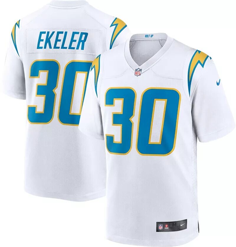 

Мужская белая игровая майка Nike Los Angeles Chargers Austin Ekeler #30