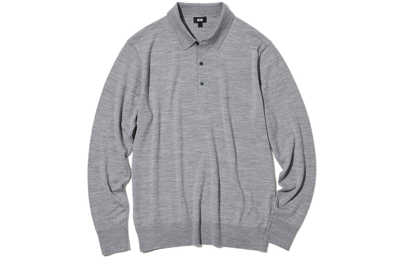 

Рубашка поло мужская серая Uniqlo, серый