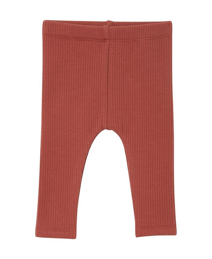 

Флисовые леггинсы в рубчик для маленьких девочек COTTON ON, коричневый