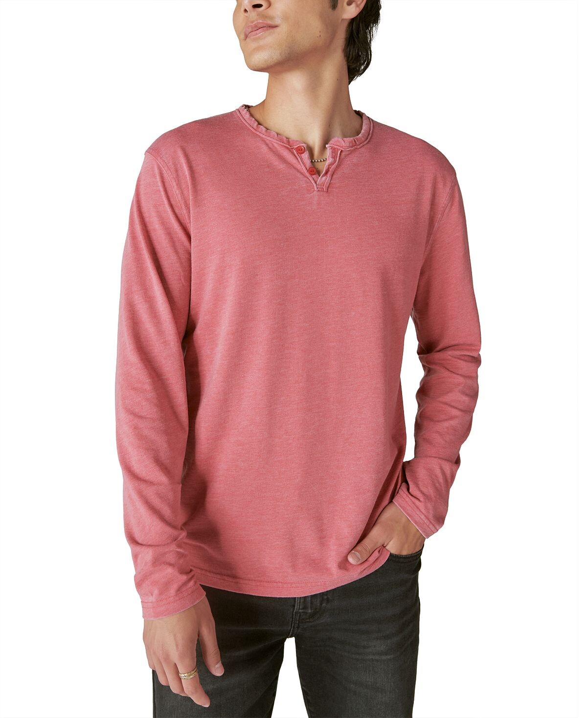 

Мужская футболка Venice Burnout с длинным рукавом и вырезом в горловине Lucky Brand