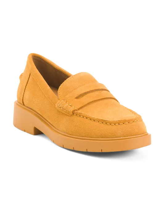 

Замшевые лоферы Spherica Penny Geox, цвет Mustard