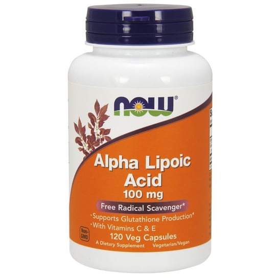 Альфа-липоевая кислота Now Foods, 100 мг 120 растительных капсул
