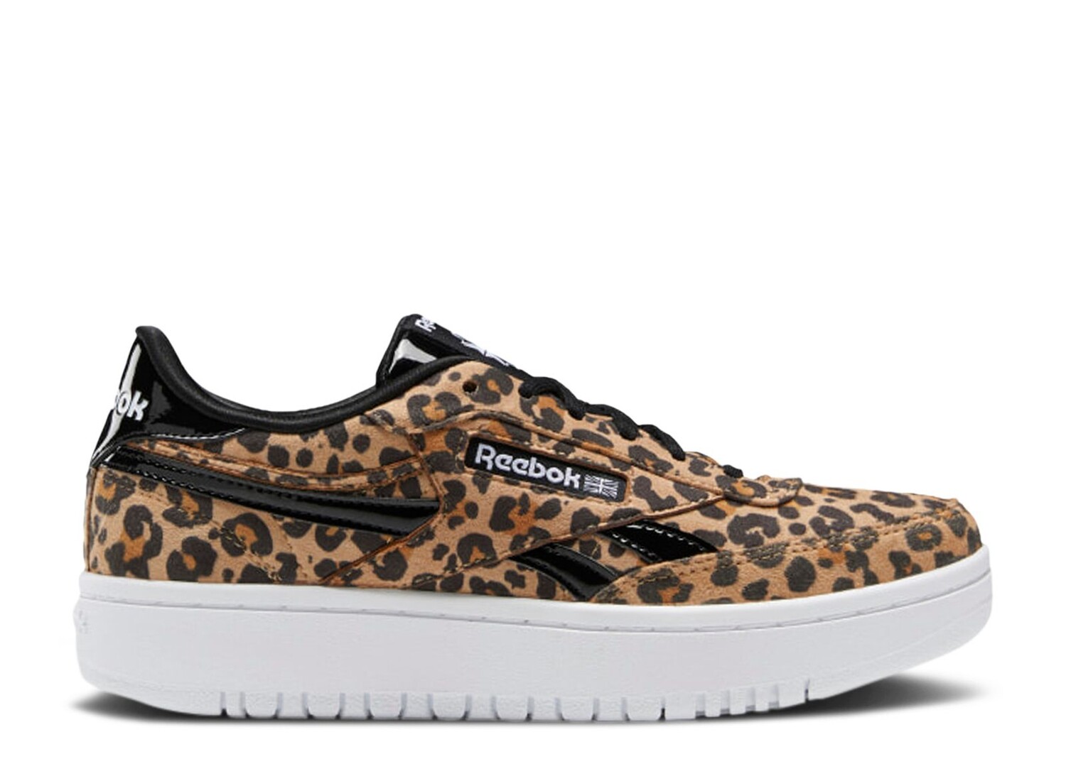 Кроссовки Reebok Club C Double Big Kid 'Leopard', коричневый