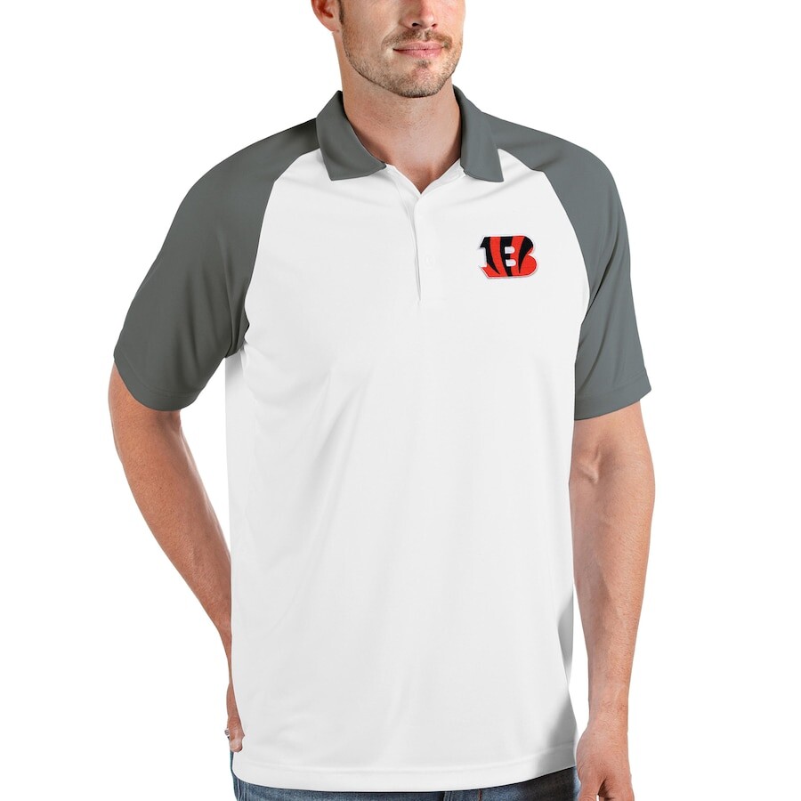 

Поло с коротким рукавом Antigua Cincinnati Bengals, белый