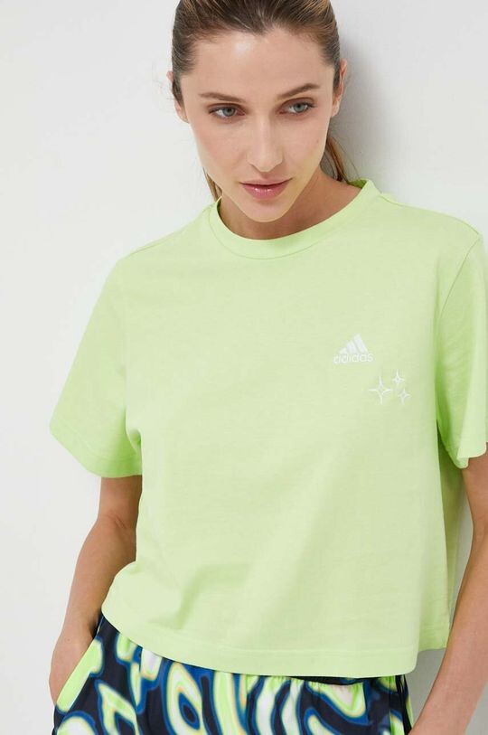 

Футболка Adidas из хлопка adidas, зеленый