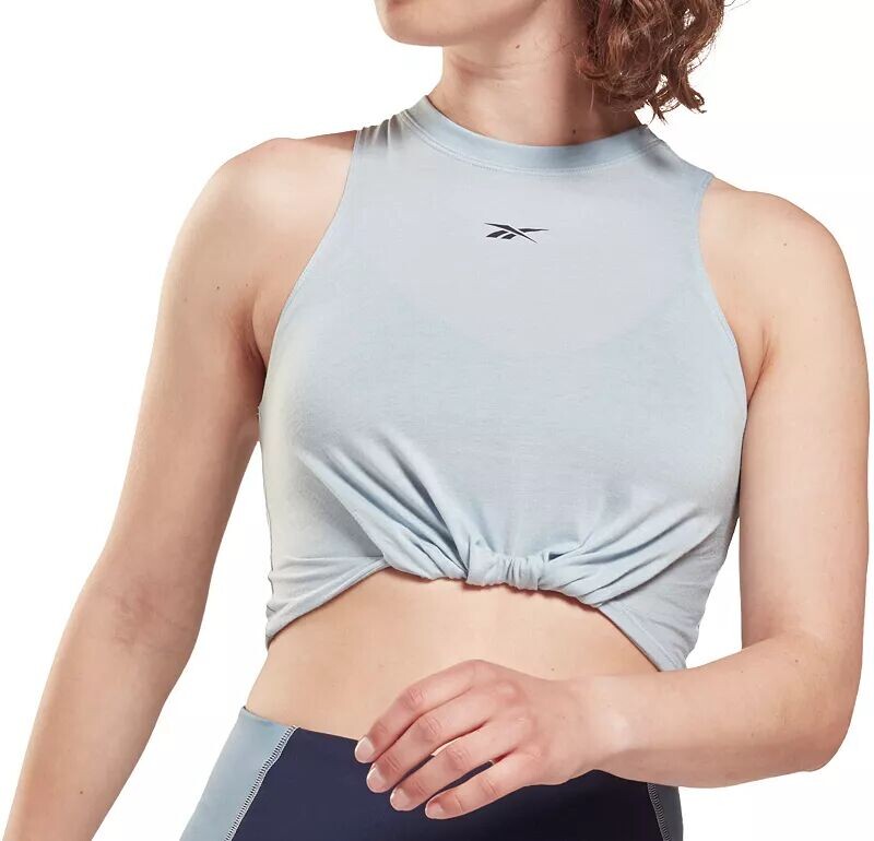 

Reebok Женская однотонная майка со сборками