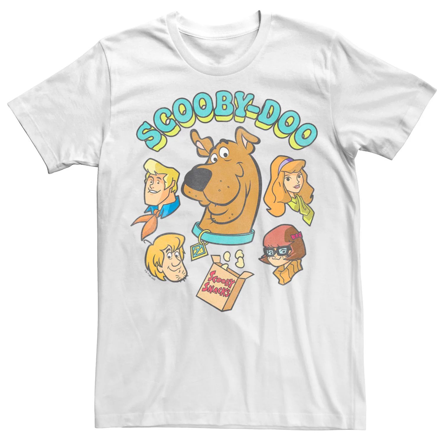 Мужская футболка Scooby Doo Mystery Gang Scooby Snacks Licensed Character цена и фото