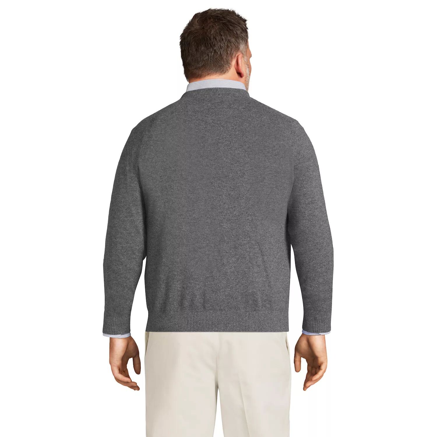 

Кашемировый свитер тонкого кроя Big & Tall Lands' End