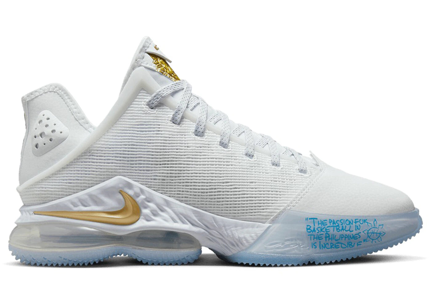 

Кроссовки Nike LeBron 19 Low мужские, белый / золотой