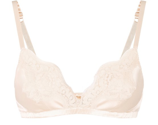 

Атласный бюстгальтер с мягкой чашкой и кружевной отделкой. Dolce & Gabbana