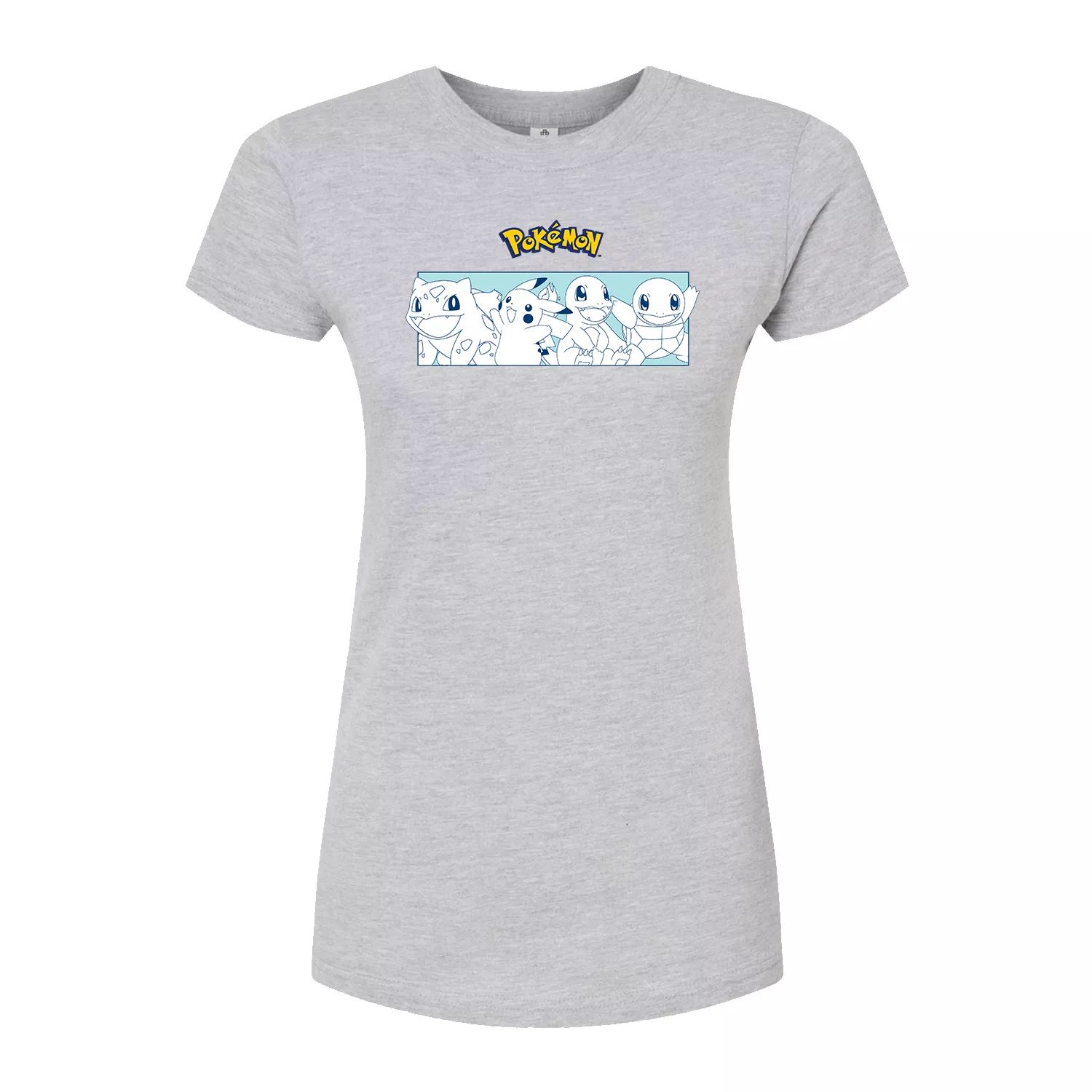 Облегающая футболка Pokémon Starters для юниоров Licensed Character, серый