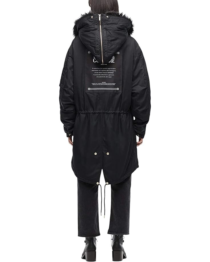 

Пальто Versace Jeans Couture Warranty Patch Oversized Coat, черный