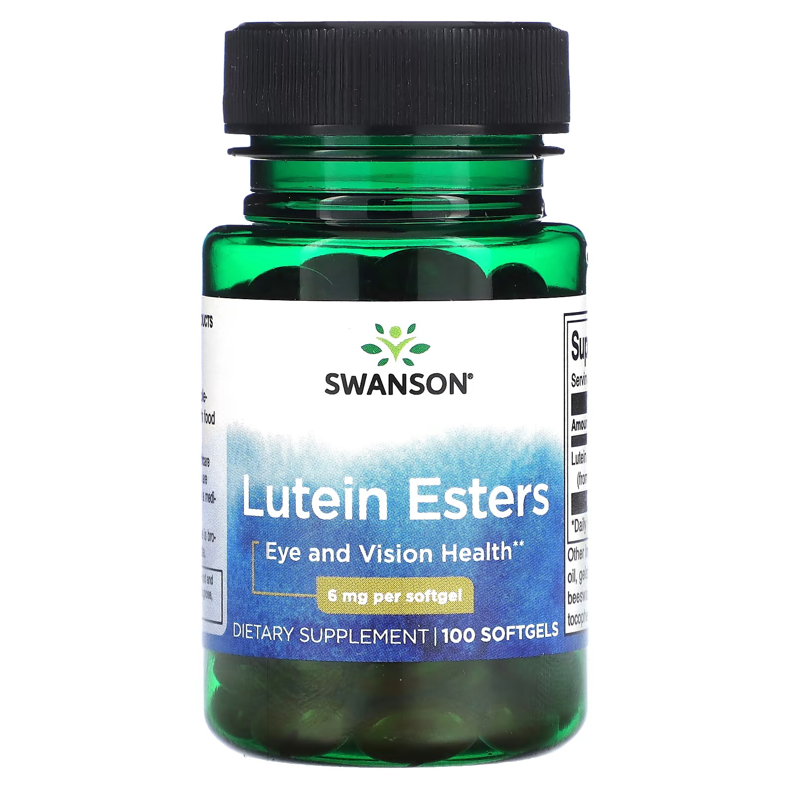 Пищевая добавка Swanson Сложные эфиры лютеина 6 мг, 100 мягких таблеток swanson эфиры лютеина 20 мг 60 мягких таблеток