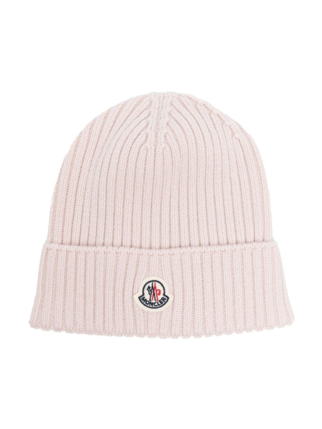 

Moncler Enfant шапка бини в рубчик с нашивкой-логотипом, розовый