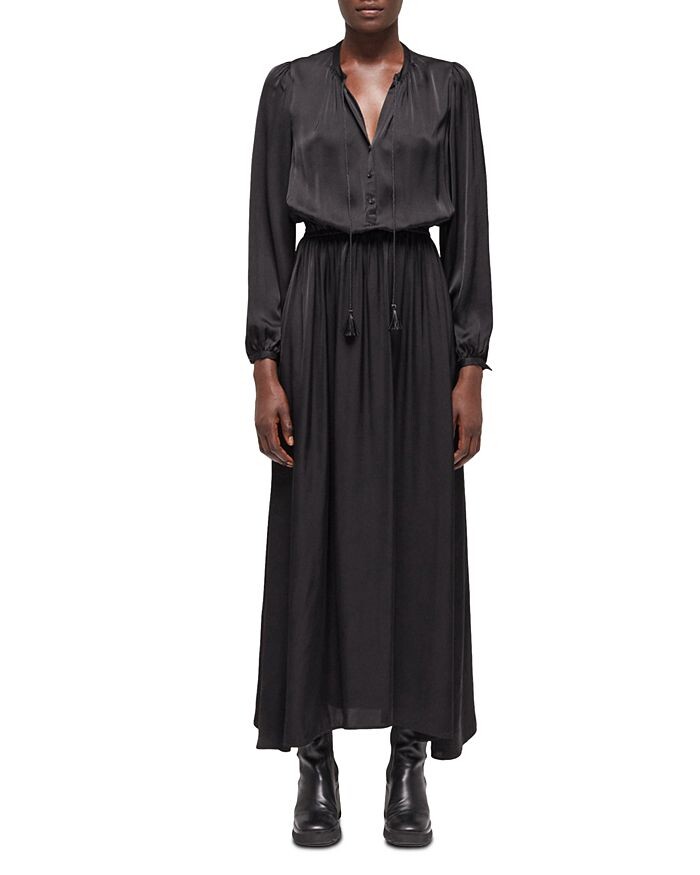 

Макси-платье с длинными рукавами и кисточками The Kooples