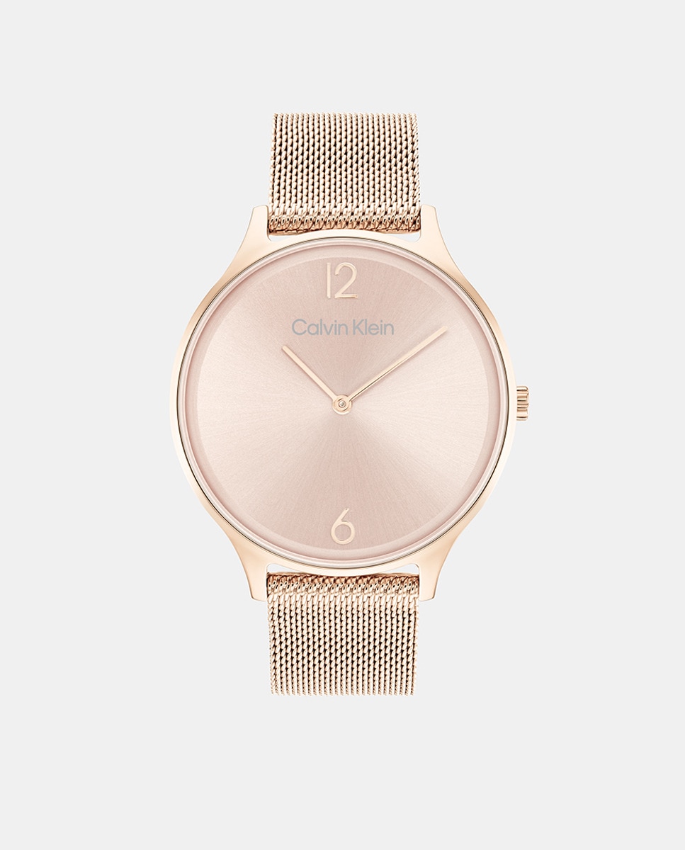 Женские часы Timeless 25200002 Pink Steel Mesh Calvin Klein, розовый женская брошь из нержавеющей стали под розовое золото на заказ