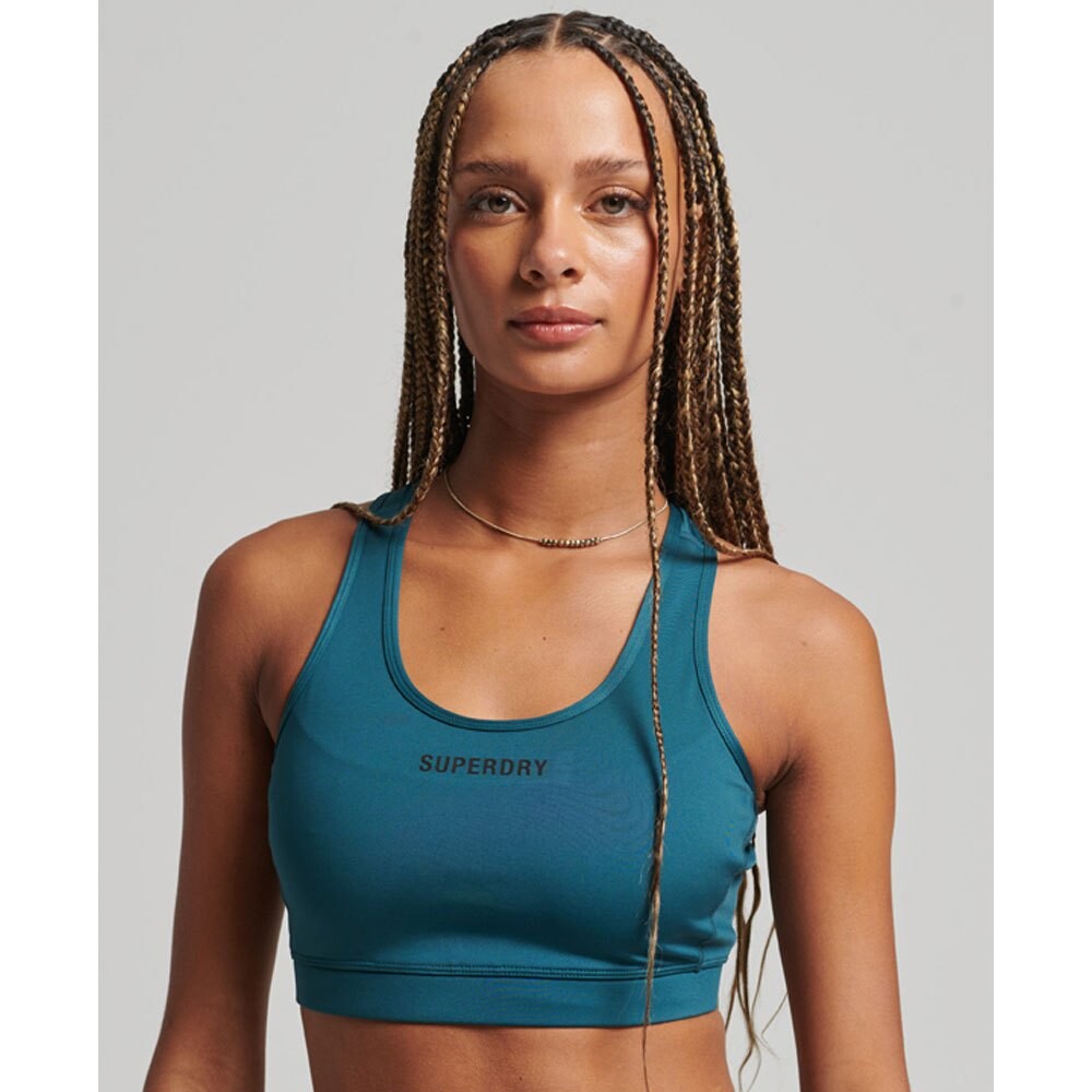 

Спортивный бюстгальтер Superdry Core Mid Impact, синий