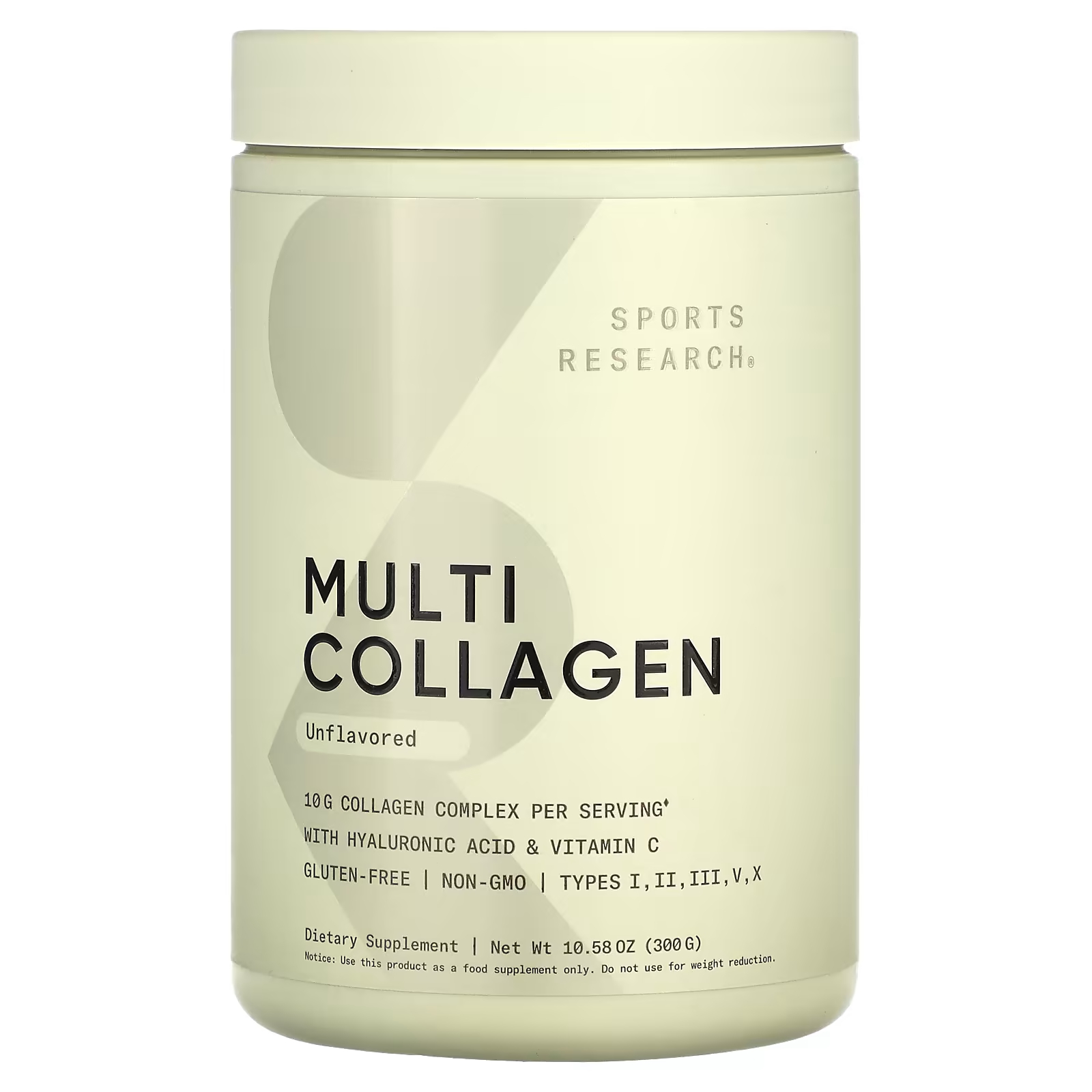 Коллагеновый комплекс Sports Research Multi Collagen, 300 г neocell super collagen plus коллаген с витамином c и гиалуроновой кислотой 195 г 6 9 унции