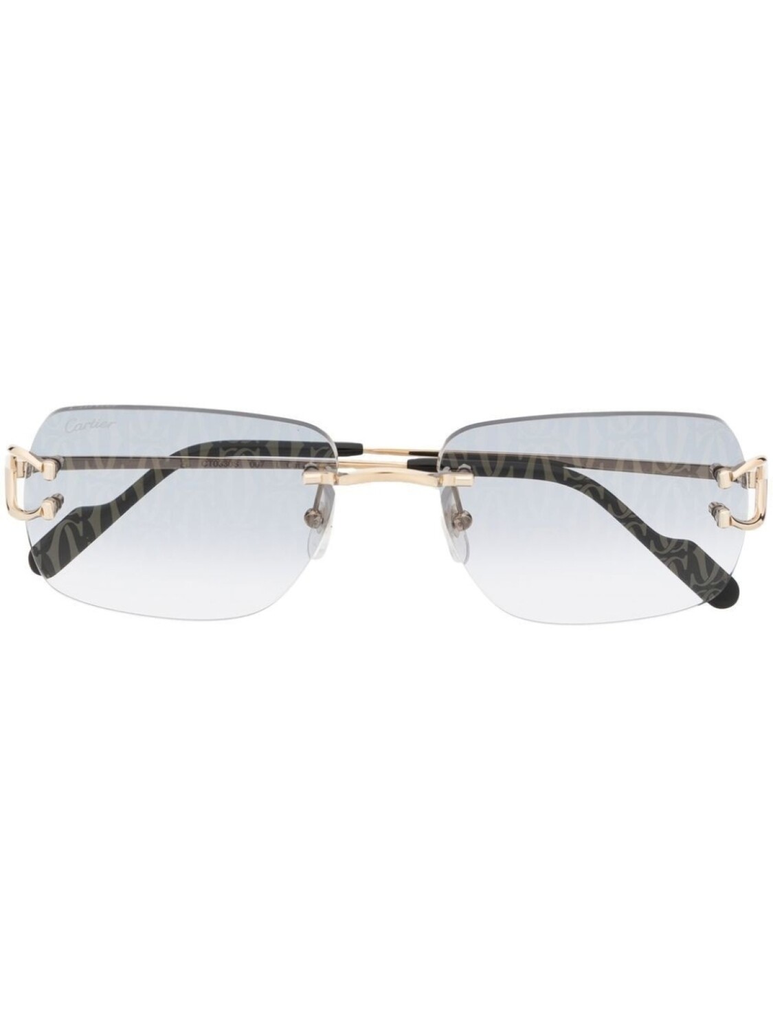 

Cartier Eyewear солнцезащитные очки с узором на линзах, золотистый