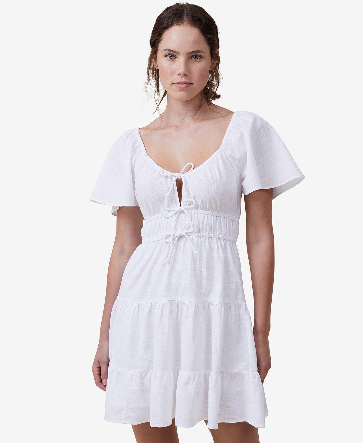 

Женское мини-платье Peyton Babydoll COTTON ON, белый