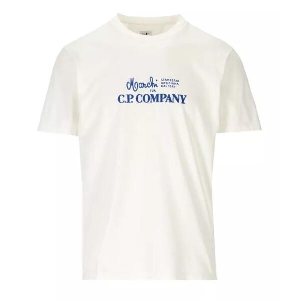 

Футболка jersey 24/1 graphic off- t-shirt Cp Company, белый