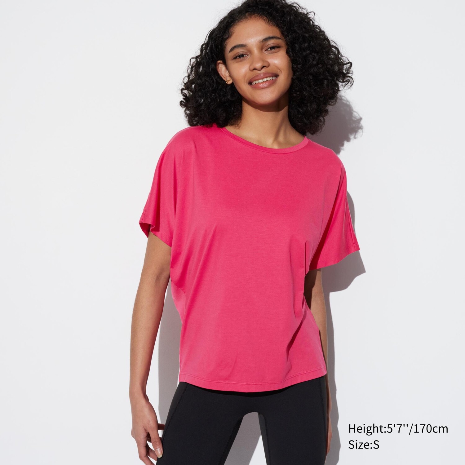 

Футболка женская Uniqlo AIRism с короткими рукавами, красный