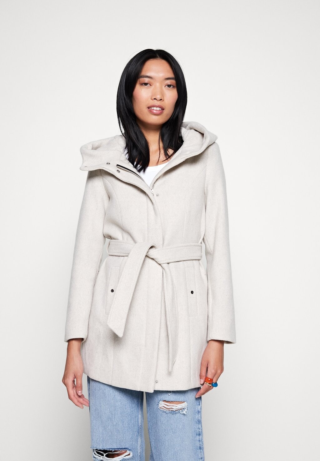 

Классическое пальто Vero Moda, молочный, Серый