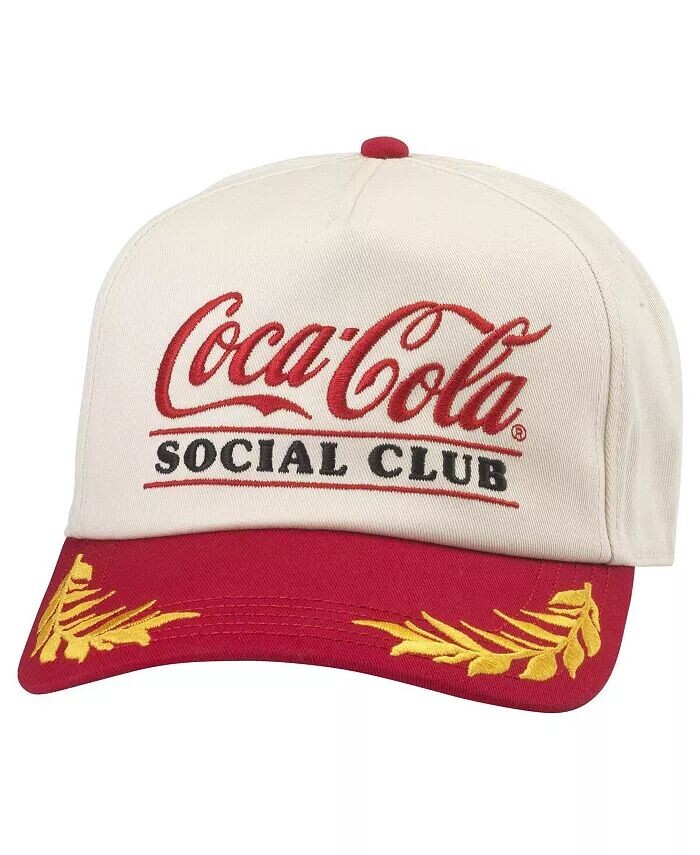 

Мужская кремовая кепка Coca-Cola Social Club Captain Hat American Needle, белый
