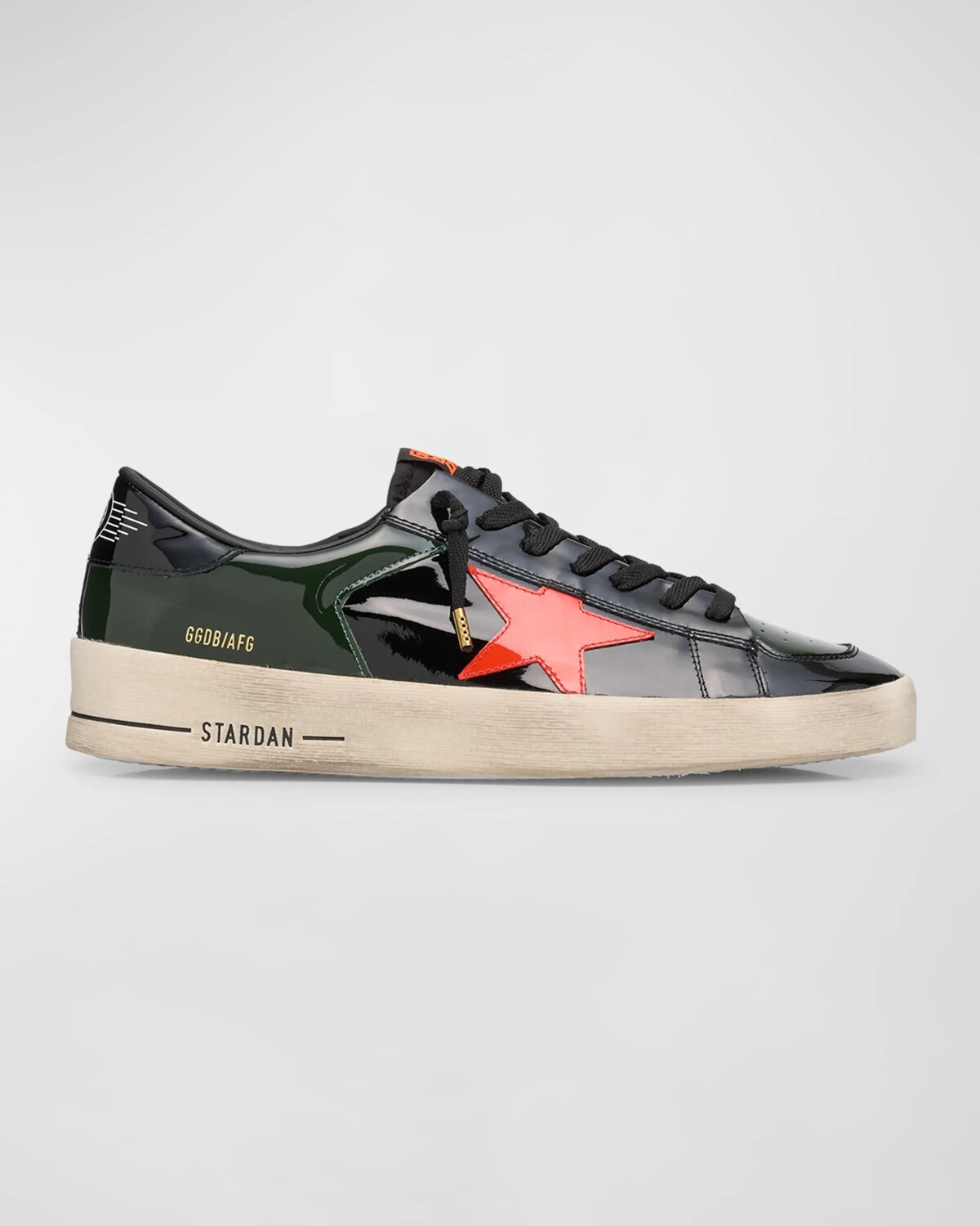 

Мужские лакированные низкие кеды Stardan Golden Goose, цвет Blackgreenoran