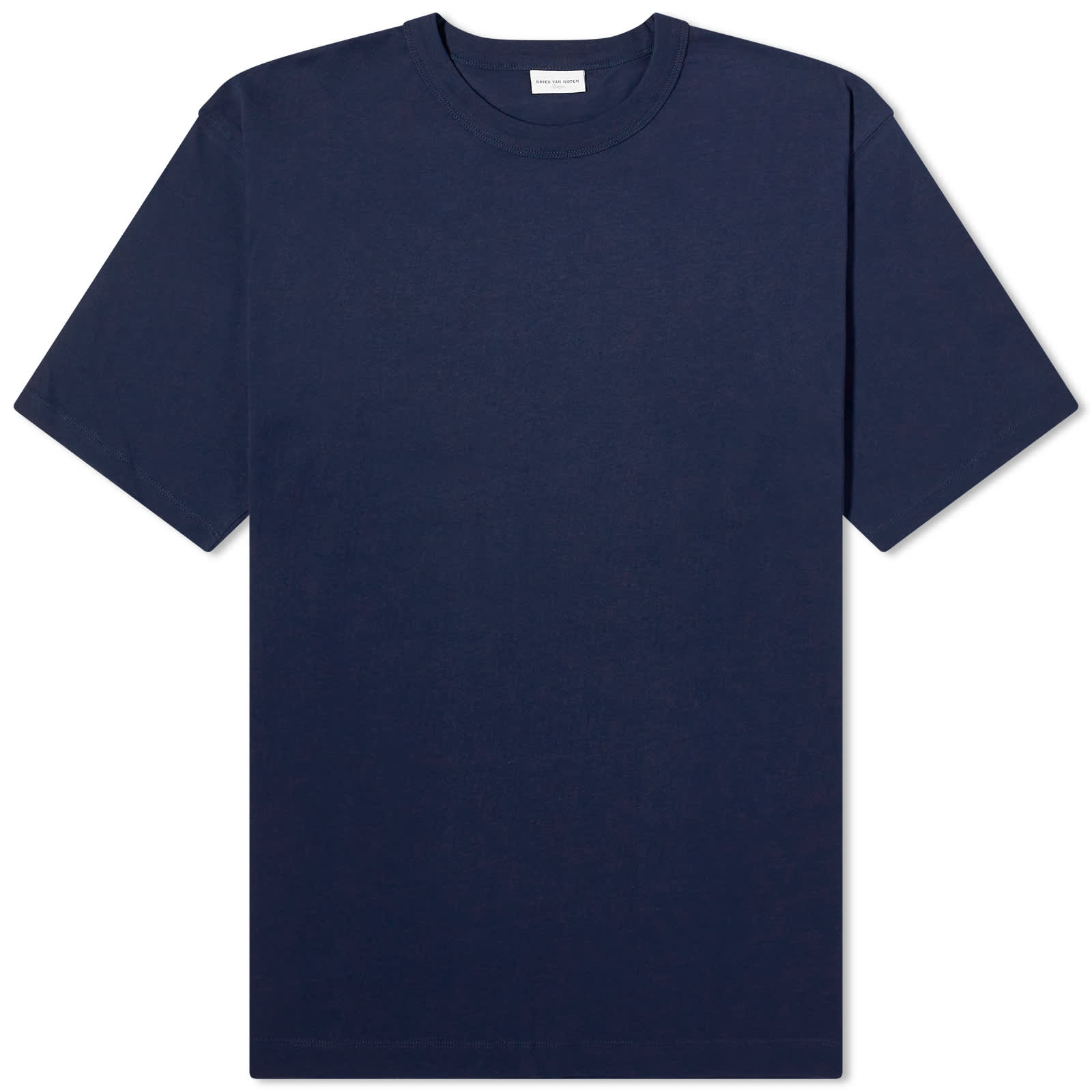 Футболка Dries Van Noten Heer Basic, темно-синий пурпурная рубашка поло с раздвинутым воротником dries van noten