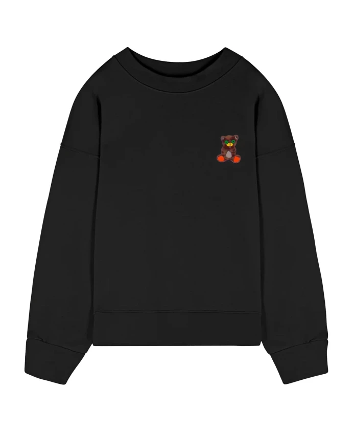 

Толстовка с круглым вырезом и плюшевым принтом Barrow, черный