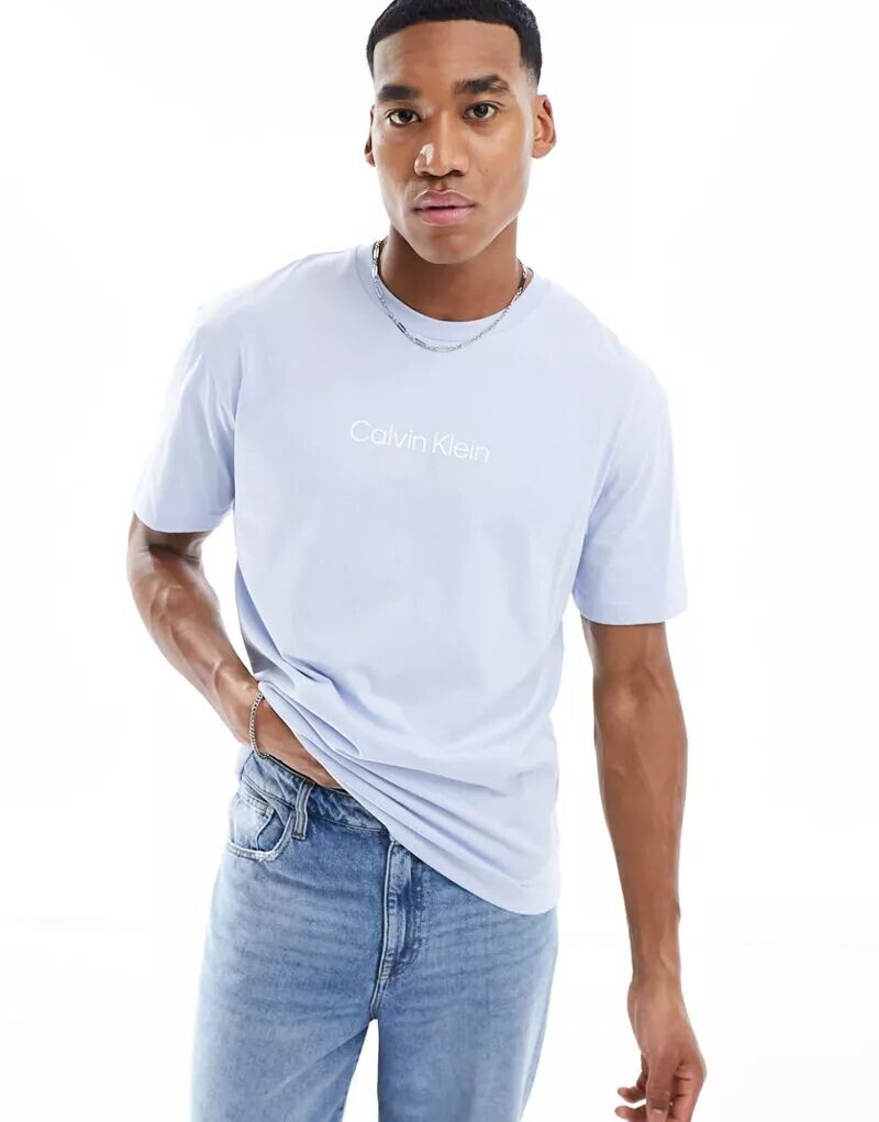 

Синяя футболка с логотипом Calvin Klein Hero Comfort