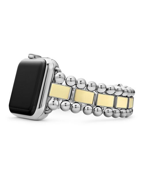 

Браслет для часов Apple Smart Caviar из нержавеющей стали, 18-каратного золота, 38–44 мм LAGOS, цвет Silver