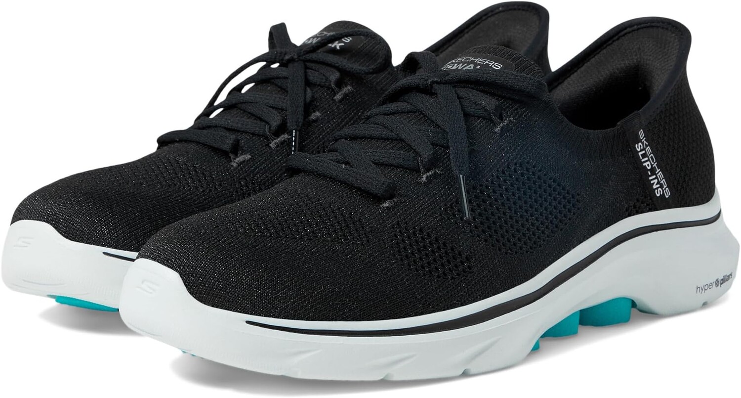 

Кроссовки SKECHERS Performance Go Walk 7 Via Hands Free Slip-Ins, цвет Black/Aqua