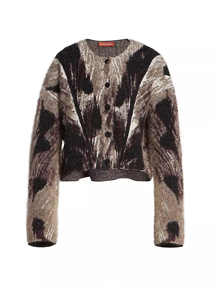 

Свитер из смесового мохера Miletus Altuzarra, цвет ivory feather jacquard