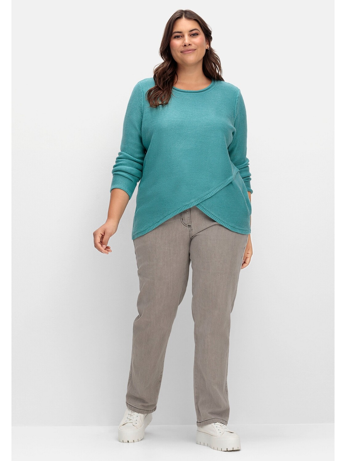 

Джинсы sheego Gerade, цвет grey Denim
